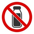 Flat Raster No Milk Bottle Icon