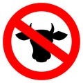 No milk and lactose sign