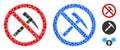 No Mining Tools Composition Icon of Circle Dots