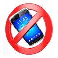 No mobile phone sign Royalty Free Stock Photo