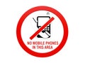 No mobile phones allowed in this area Royalty Free Stock Photo
