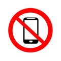 no mobile sign icon vector