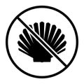 No mollusc one color vector icon