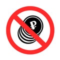 no money ruble currency pay sign symbol icon