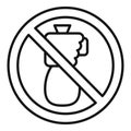 No money theft icon outline vector. Secure identity Royalty Free Stock Photo