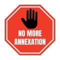 No more annexation symbol icon Royalty Free Stock Photo