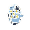 No more plastic please word concept banner Royalty Free Stock Photo