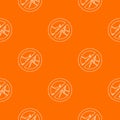 No mosquito pattern vector orange