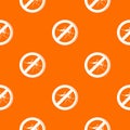 No mosquito pattern vector orange