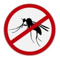 No mosquitoes sign, vector illustration Royalty Free Stock Photo