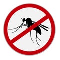 No mosquitoes sign, vector illustration