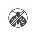 No moth pests vector icon