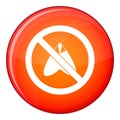 No moth sign icon, flat style