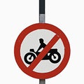 No motor Bike vehicles sign