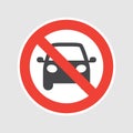 No motor vehicles allowed vector sign