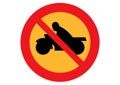 No motorbikes sign