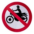 No motorcycle sign. Royalty Free Stock Photo