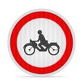 No motorcycles road sign Royalty Free Stock Photo