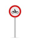 No motorcycles road sign Royalty Free Stock Photo