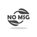 No MSG, MSG free icon with shadow Royalty Free Stock Photo