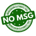 No MSG Monosodium glutamate free grunge rubber stamp