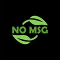 No MSG, MSG free icon isolated on black background Royalty Free Stock Photo