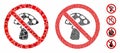 No mushroom Mosaic Icon of Abrupt Pieces Royalty Free Stock Photo