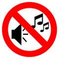 No music sign