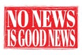 NO NEWS IS GOOD NEWS, words on red grungy stamp sign