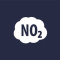 NO2, nitrogen dioxide gas icon Royalty Free Stock Photo