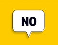 No nope speech bubble banner pop art memphis style