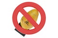 No nuclear bomb prohibition sign Royalty Free Stock Photo