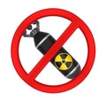 No Nuclear Bomb Sign Isolated