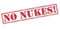 No nukes red stamp Royalty Free Stock Photo