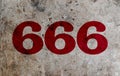 No. 666. The number three sixes Royalty Free Stock Photo