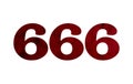 No. 666. The number three sixes Royalty Free Stock Photo