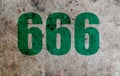 No. 666. The number three sixes Royalty Free Stock Photo