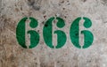 No. 666. The number three sixes Royalty Free Stock Photo