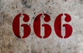 No. 666. The number three sixes Royalty Free Stock Photo