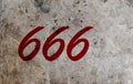 No. 666. The number three sixes Royalty Free Stock Photo