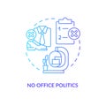 No office politics blue gradient concept icon