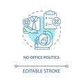 No office politics turquoise concept icon