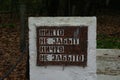 No one is forgotten nothing is forgotten sign at the abandoned village Kopachi near Chernobyl