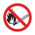 No open flame sign