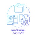 No original content blue gradient concept icon