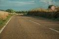 NO OVERTAKING traffic sign in a road near Elvas