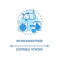 No packaged food concept icon