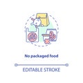 No packaged food concept icon