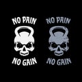 No pain no gain poster. Vector illustration. Royalty Free Stock Photo