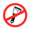 no painting repair sign symbol